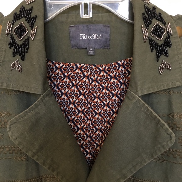 Miss Me Jackets & Blazers - MISS ME Army Green Utility Jacket